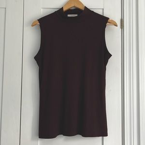 Ribbed Mock Neck Tank